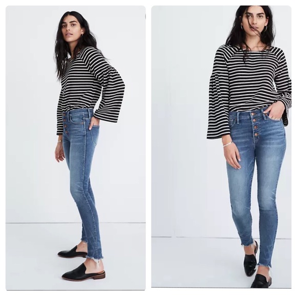 Madewell Denim - Madewell 10” High Rise Skinny Button Fly Sz 26